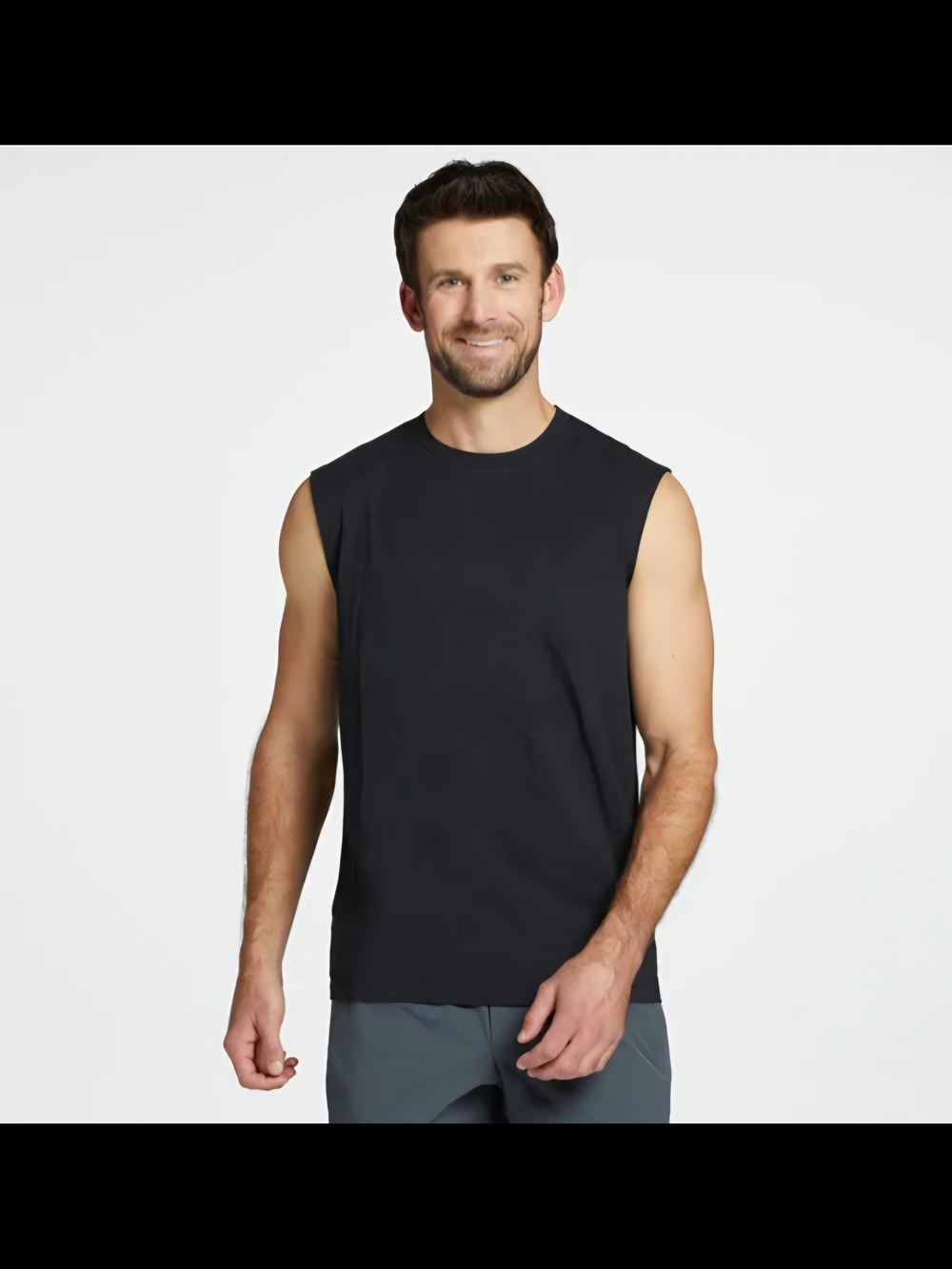 VRST Men's Black Essential Muscle Tank Sleeveless Shirt Size Small NWT